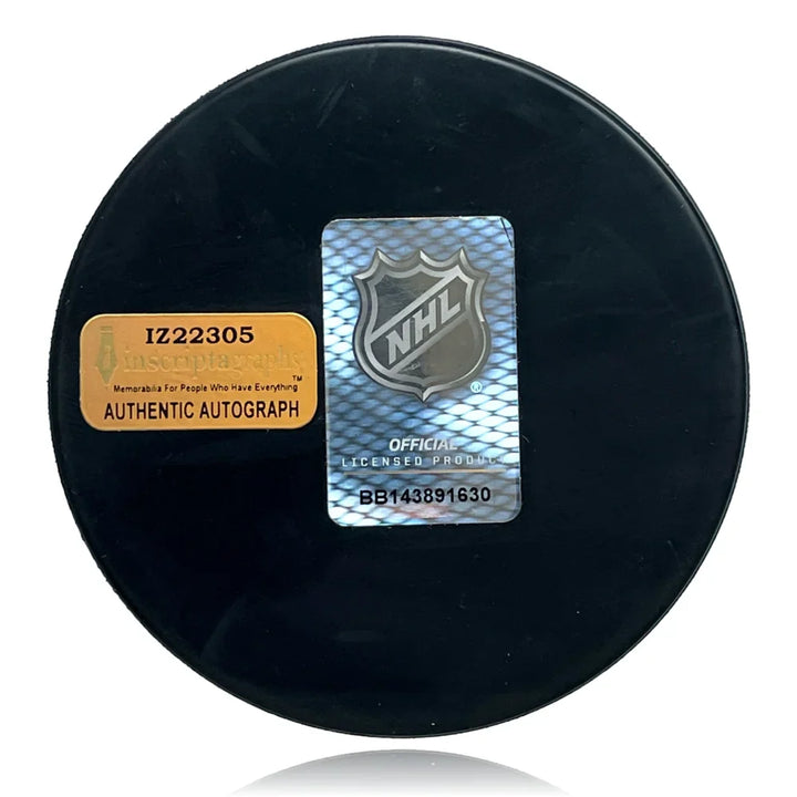 Vegas Golden Knights Keegan Kolesar Autographed Stanley Cup Champions Hockey Puck