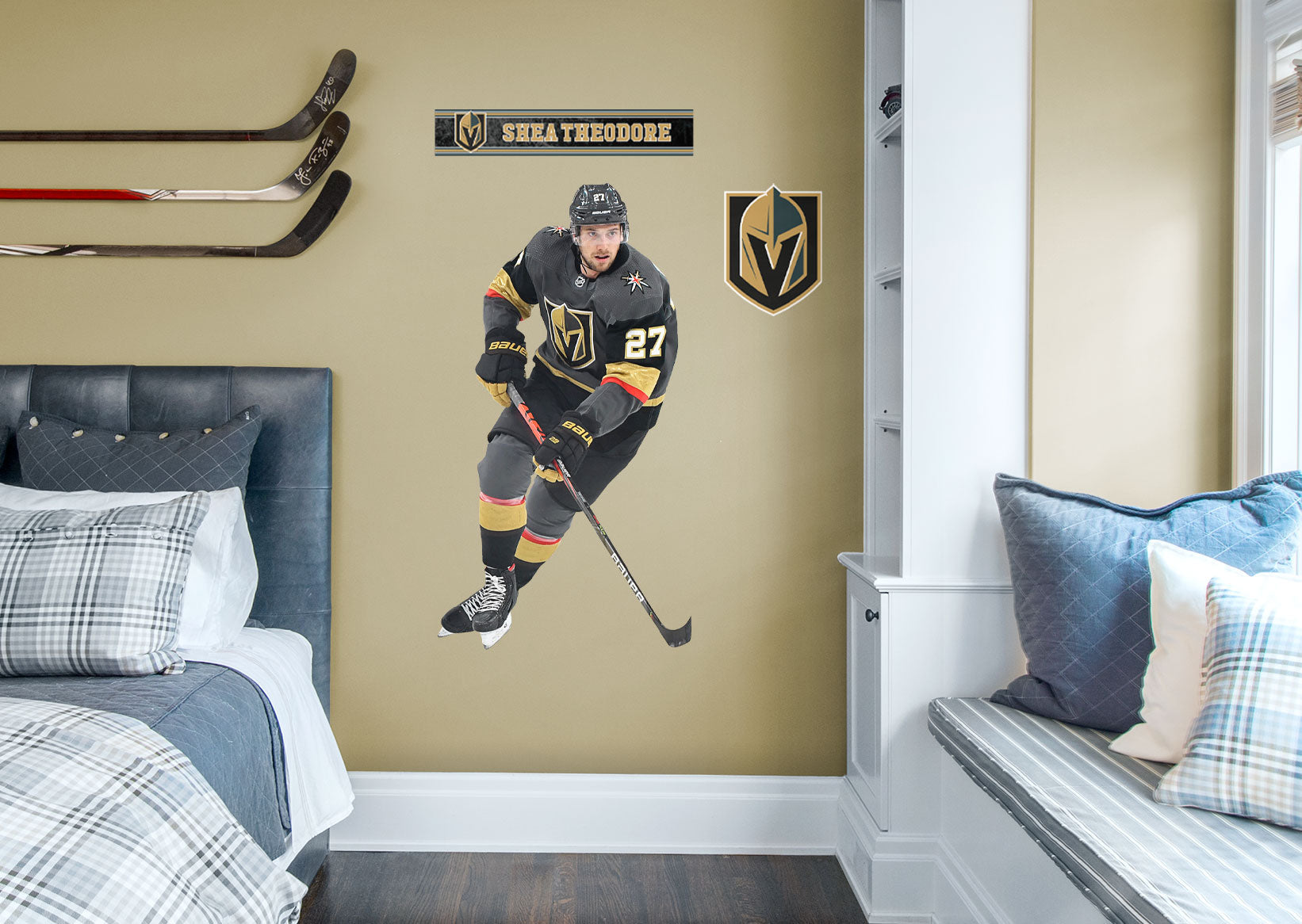 Shea Theodore - RealBig Collection - Official NHL - Vegas Golden Knights - Reusable Vinyl Wall Decals