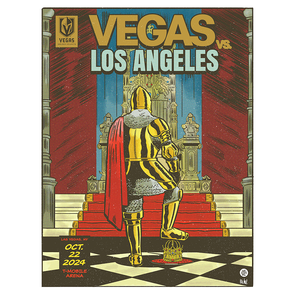 LAK vs. VGK Game Knight Poster - 10/22/2024 - Décor