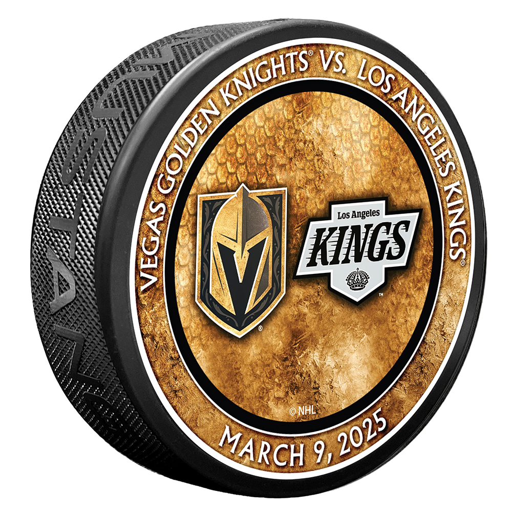 LAK vs. VGK Match-Up Puck 3/9/2025 - BLACK - Puck