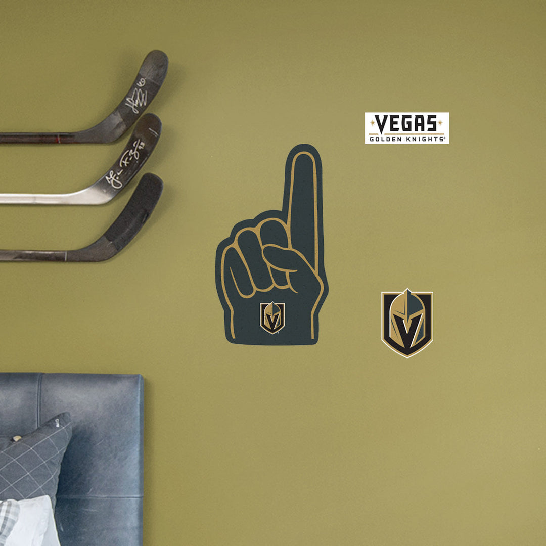 Vegas Golden Knights Removeable Adhesive Foam Finger Decal