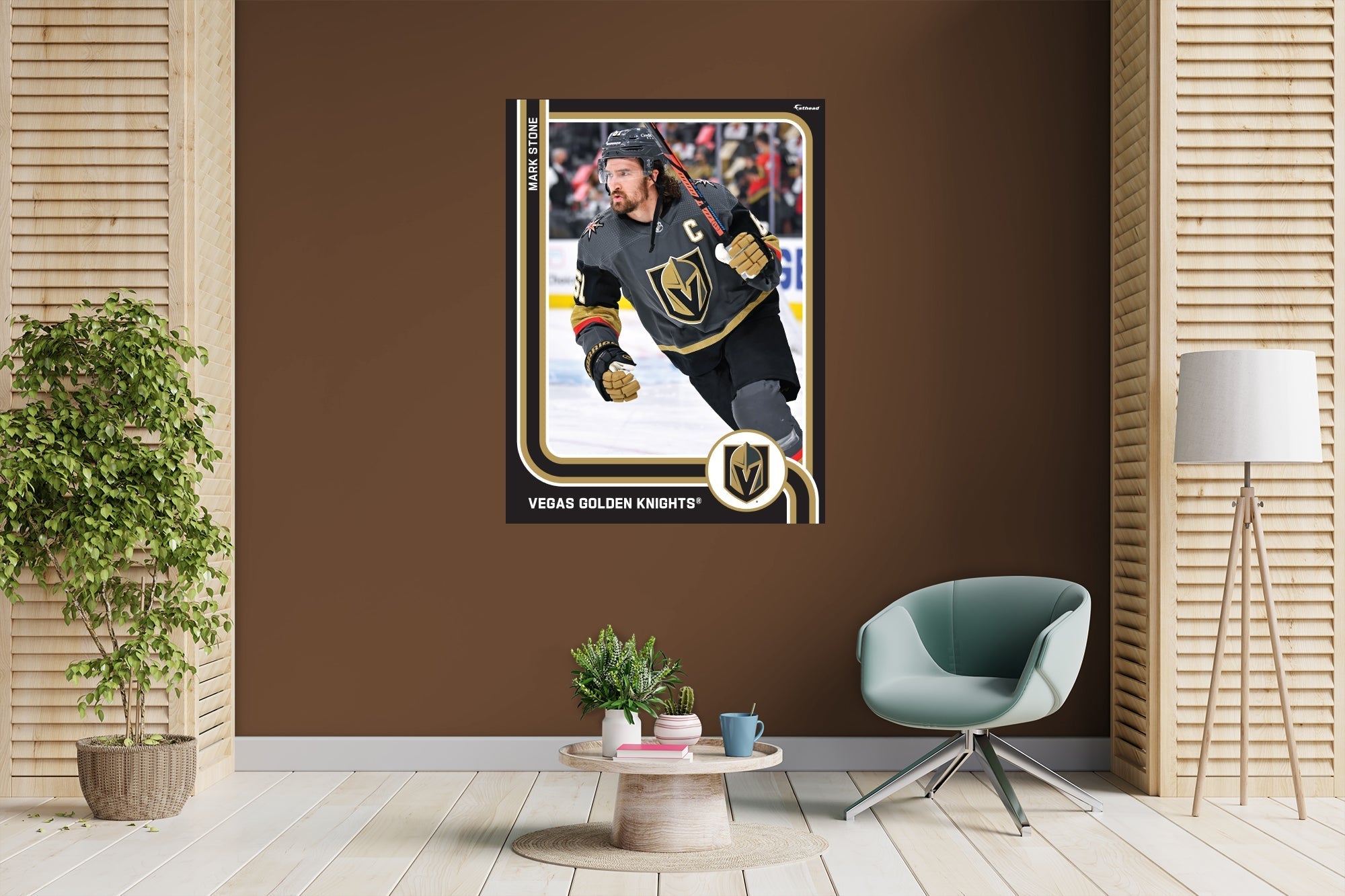 Mark Stone - Peel & Stick Poster - Official NHL - Vegas Golden Knights - Reusable Vinyl Wall Decal