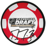 Marc-Andre Fleury Signed 2017 Expansion Draft Vegas Golden Knights Puck IGM Fanatics COA