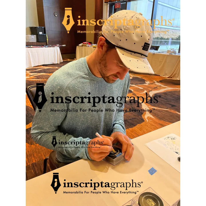 Vegas Golden Knights Mark Stone Autographed Framed Photo Inscribed "1st Career Hat Trick"