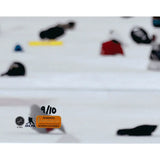 Vegas Golden Knights Mark Stone Autographed Framed Photo Inscribed "1st Career Hat Trick"