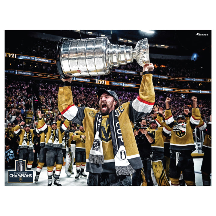 Vegas Golden Knights Removable Adhesive Mark Stone Stanley Cup Hoist Poster