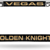 Vegas Golden Knights Metal License Plate Frame Chrome Tag Cover