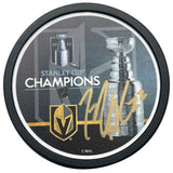 Vegas Golden Knights  Michael Amadio Autographed Stanley Cup Puck