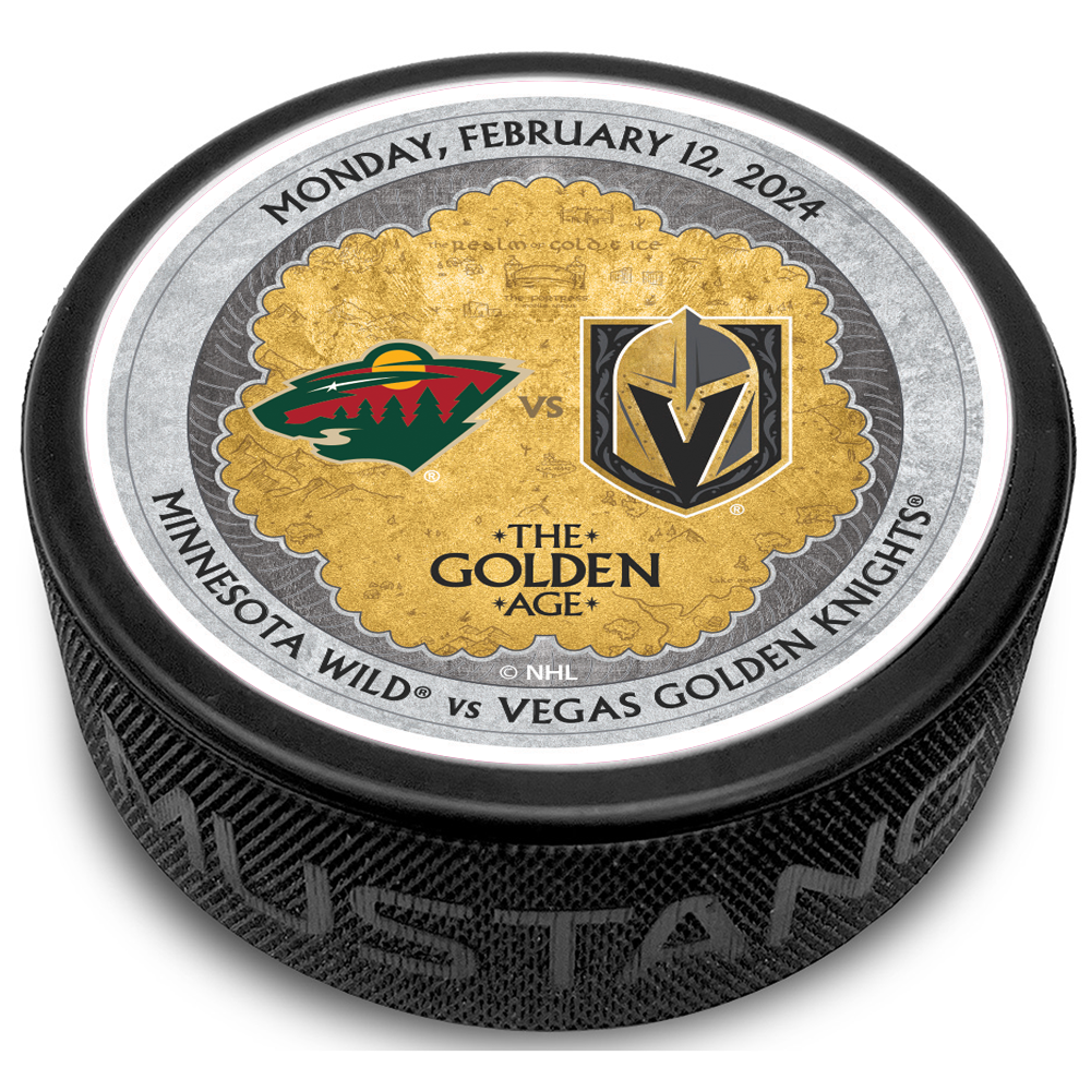 MIN vs. VGK Gameday Puck 2/12/2024 - BLACK / Each - Puck