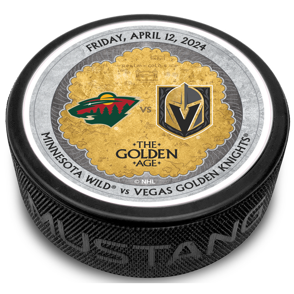 MIN vs. VGK Gameday Puck 4/12/2024 - BLACK / Each - Puck