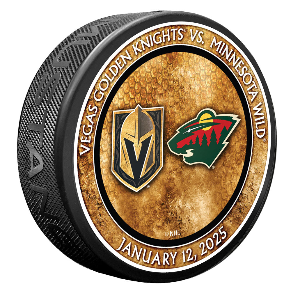 MIN vs. VGK Match-Up Puck 1/12/2025 - VGK MUS MATCH UP PUCK