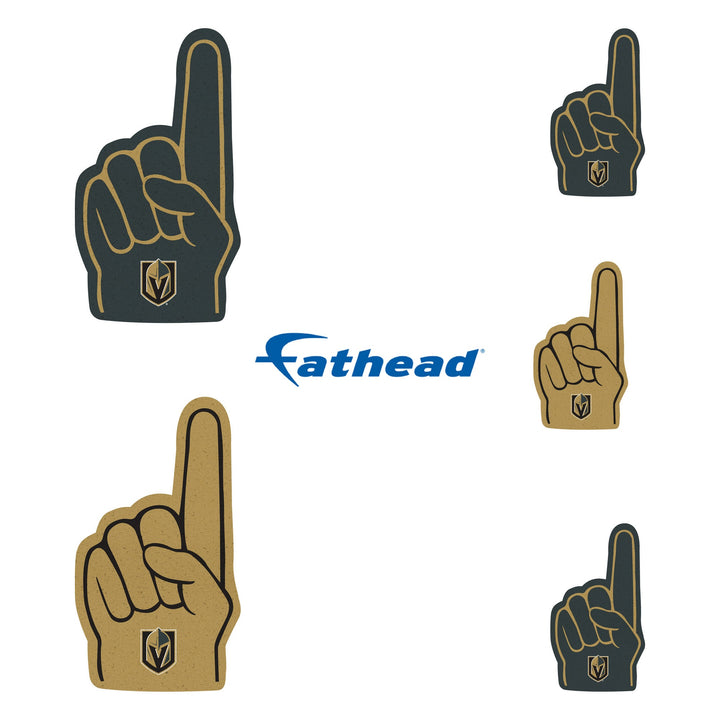 Vegas Golden Knights Removable Adhesive Foam Finger Mini Decals