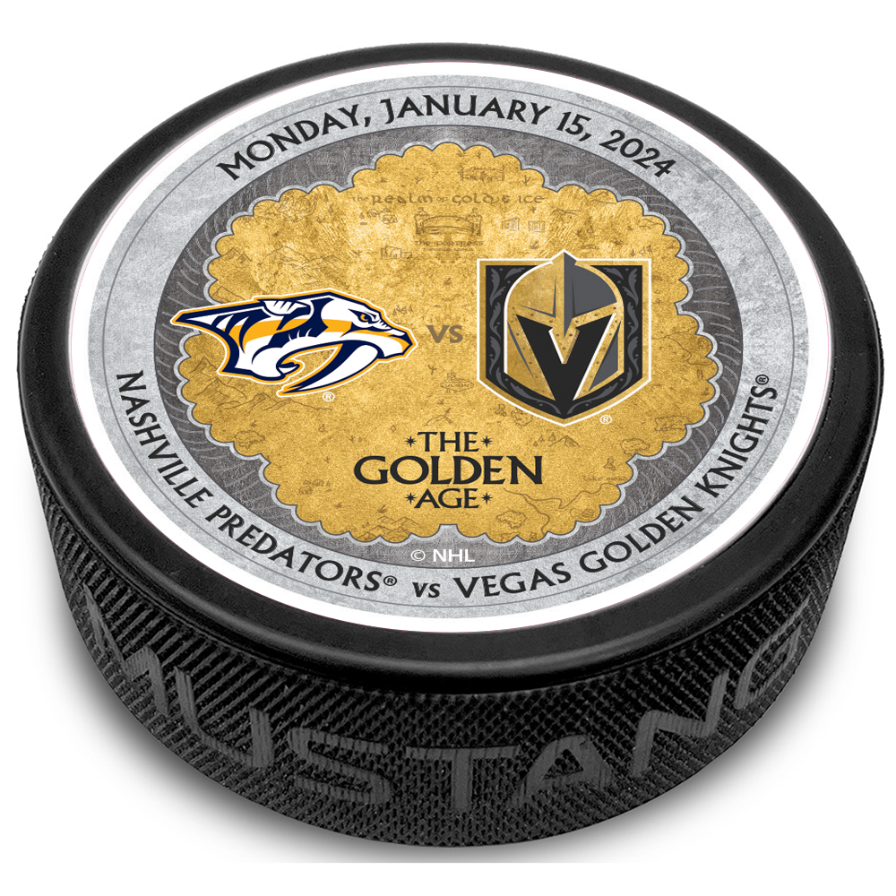 NSH vs. VGK Gameday Puck 1/15/2024 - BLACK / Each - Puck