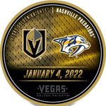 NSH vs. VGK Match-Up Souvenir Puck 1/4/2022 - Puck