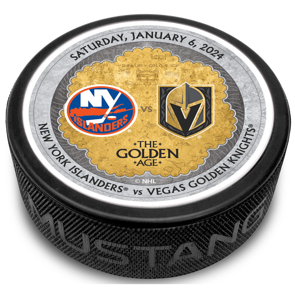 NYI vs. VGK Gameday Puck 1/6/2024 - BLACK / Each - Puck