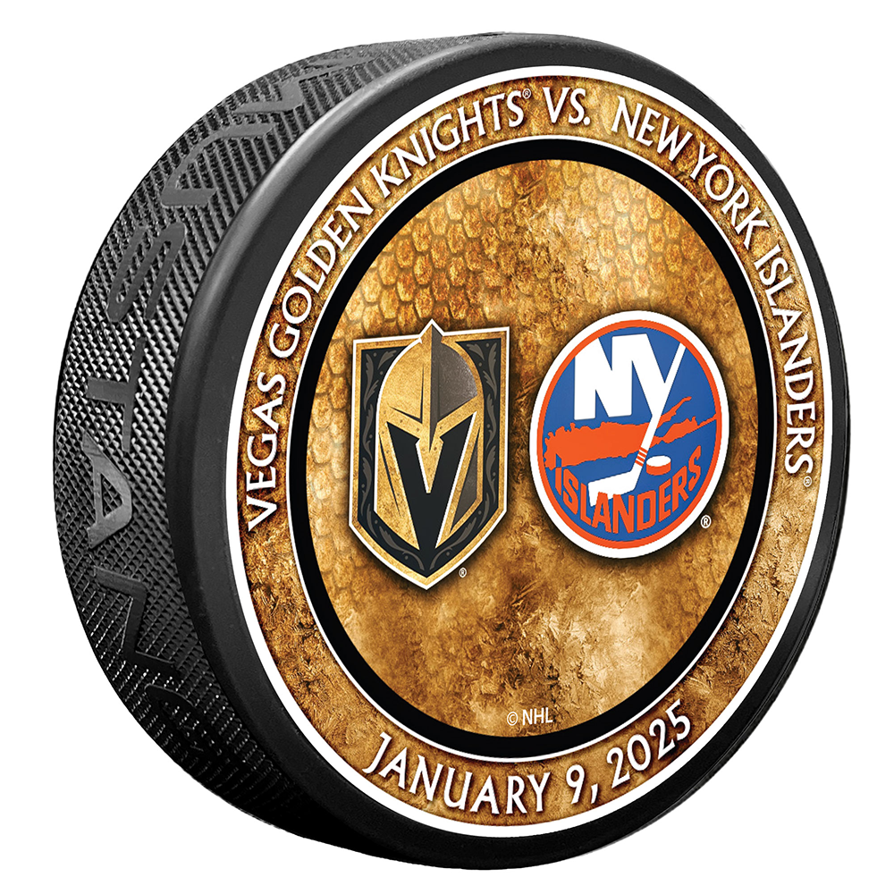 NYI vs. VGK Match-Up Puck 1/9/2025 - BLACK - Puck