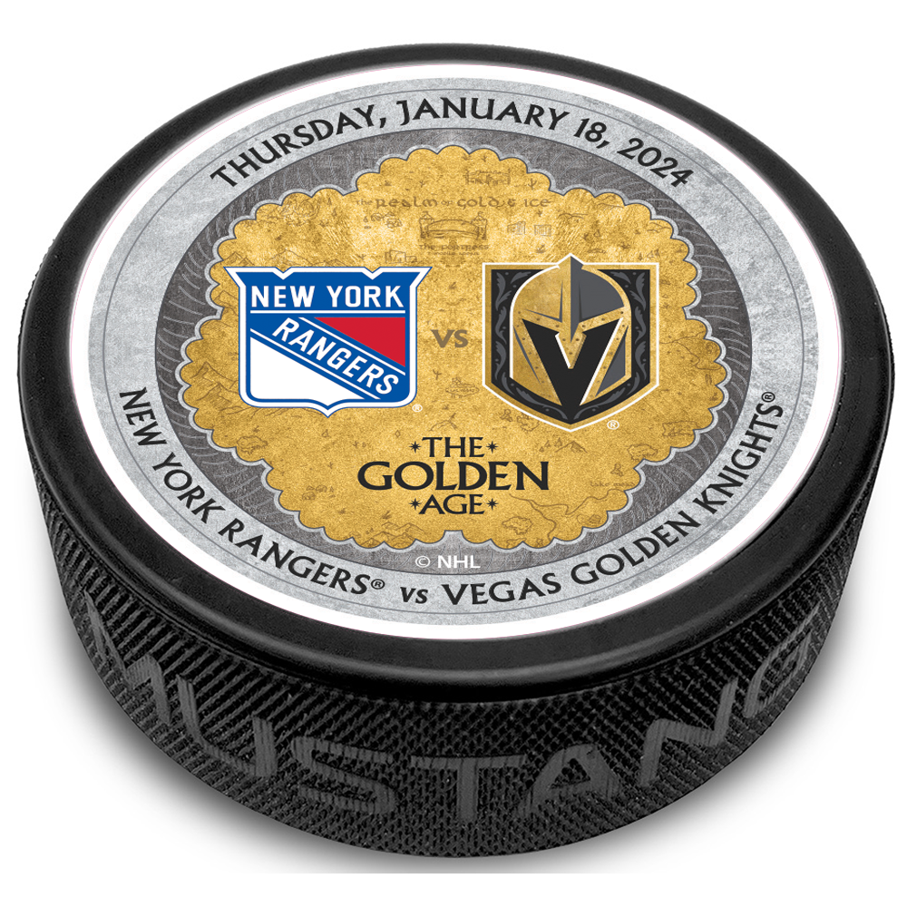 NYR vs. VGK Gameday Puck 1/18/2024 - BLACK / Each - Puck