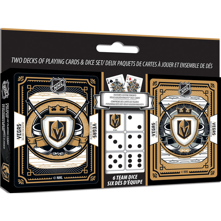 Vegas Golden Knights 2-Pack Playing Cards & Dice Set