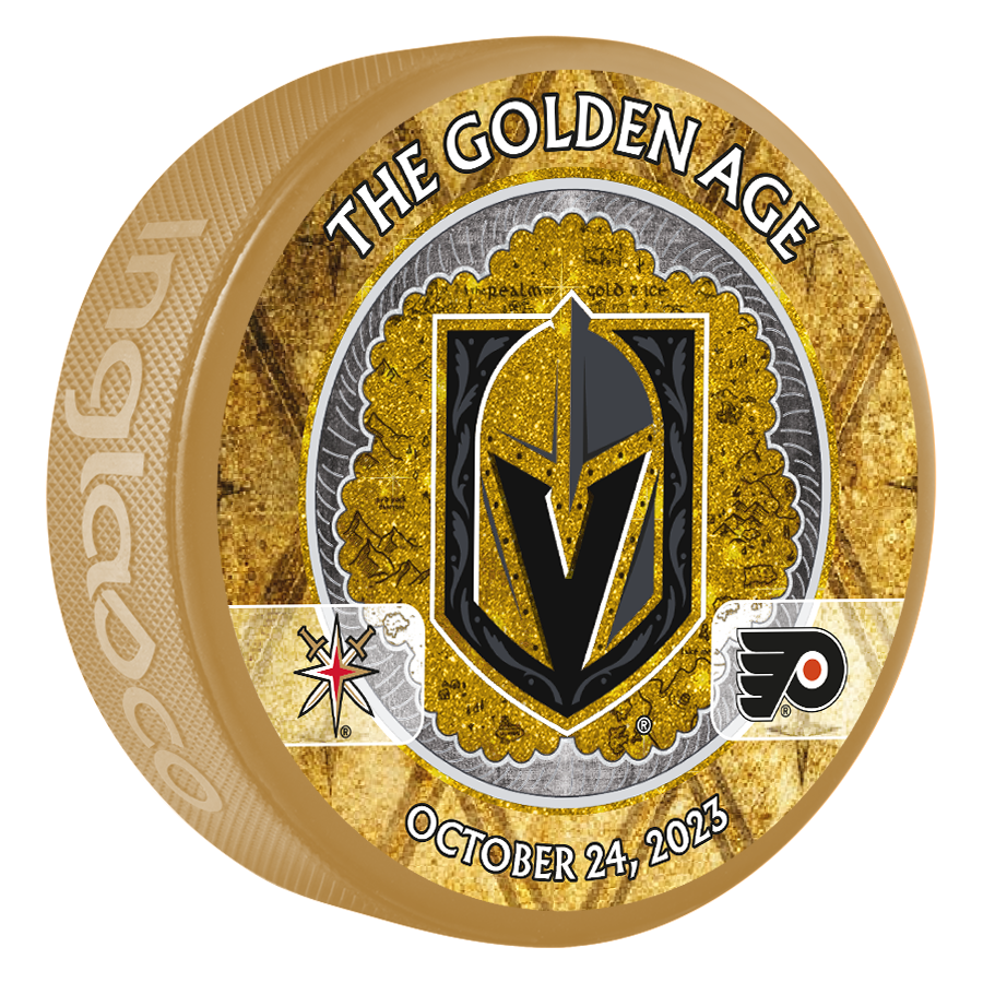 PHI vs. VGK Match-Up Puck - 10/24/2023 - GOLD / Each - Puck