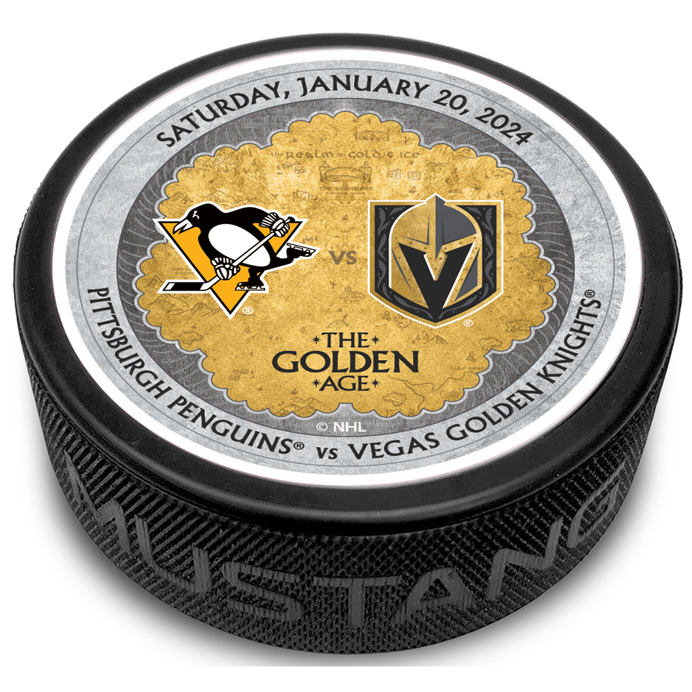 PIT vs. VGK Gameday Puck 1/20/2024 - BLACK / Each - Puck