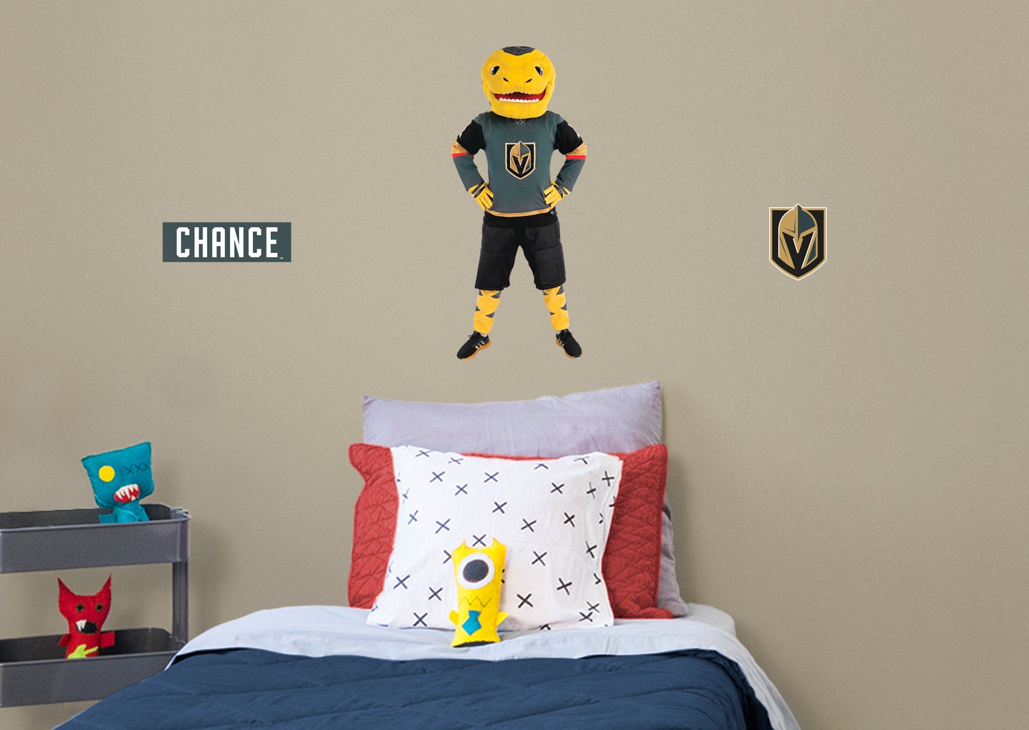 Chance Mascot - RealBig Collection - Official NHL - Vegas Golden Knights - Reusable Vinyl Wall Decals