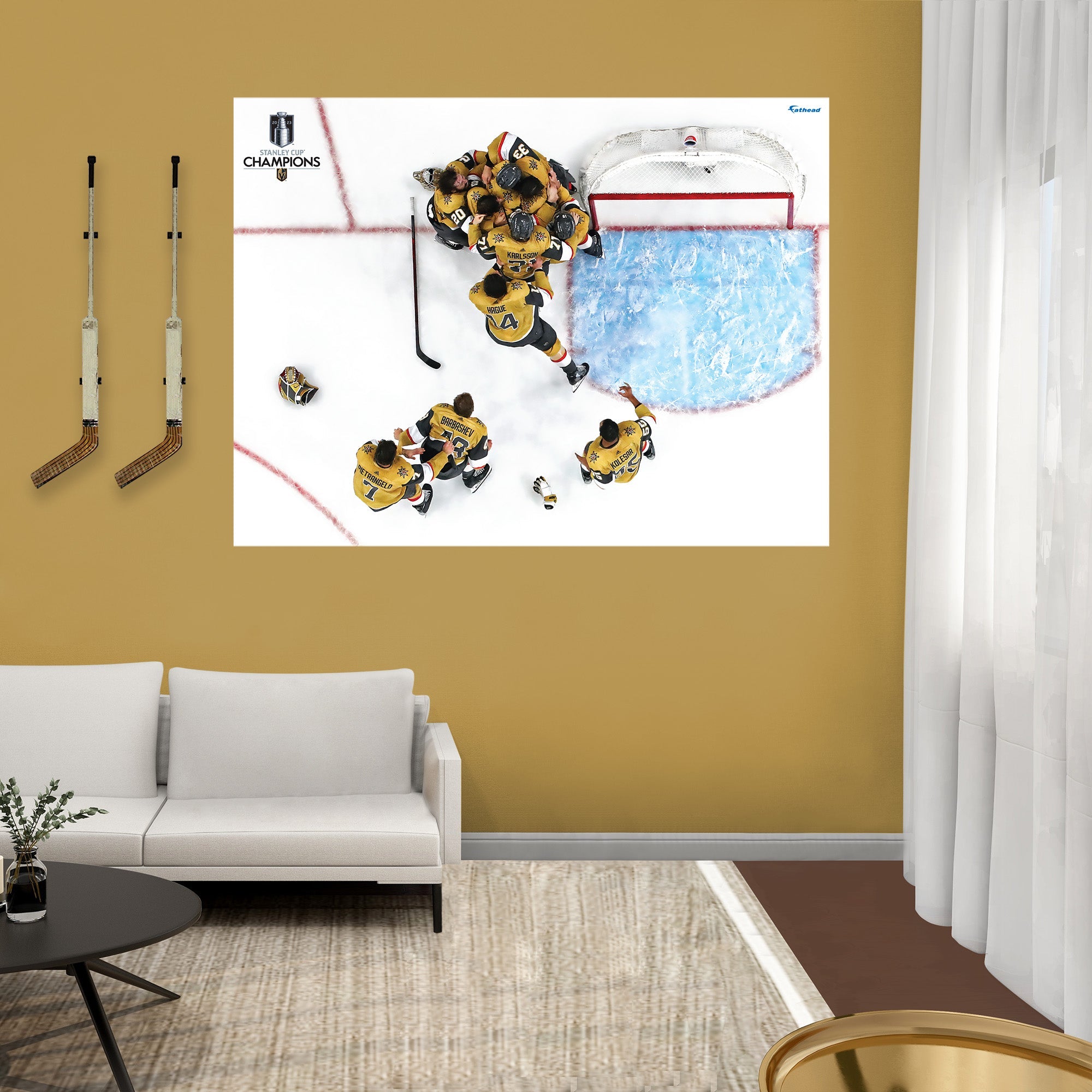 2023 Champions Celebration - Peel & Stick Poster - Official NHL - Vegas Golden Knights - Reusable Vinyl Wall Decal