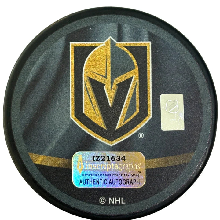 Vegas Golden Knights Ryan Reaves Autographed Reverse Retro Red Puck