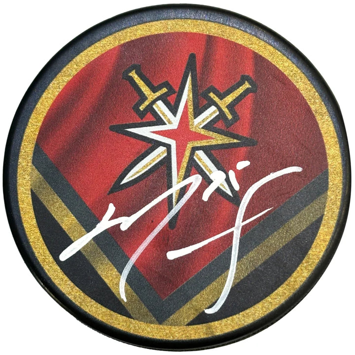 Vegas Golden Knights Ryan Reaves Autographed Reverse Retro Red Puck