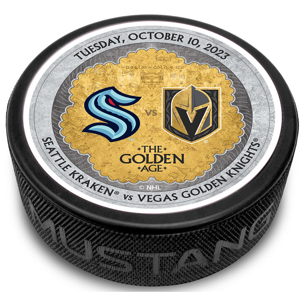 SEA vs. VGK Gameday Puck 10/10/2023 - BLACK / Each - Puck