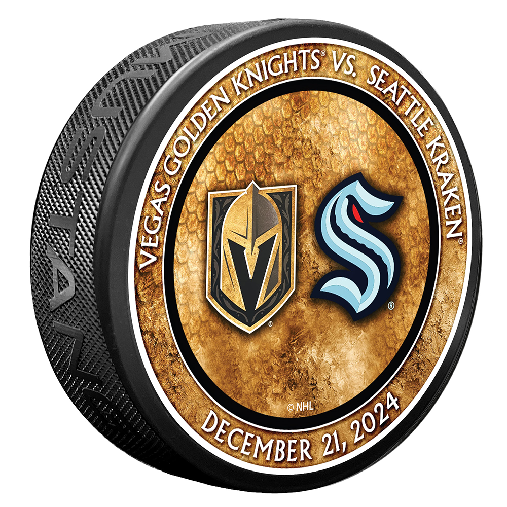 SEA vs. VGK Match-Up Puck 12/21/2024 - BLACK - Puck