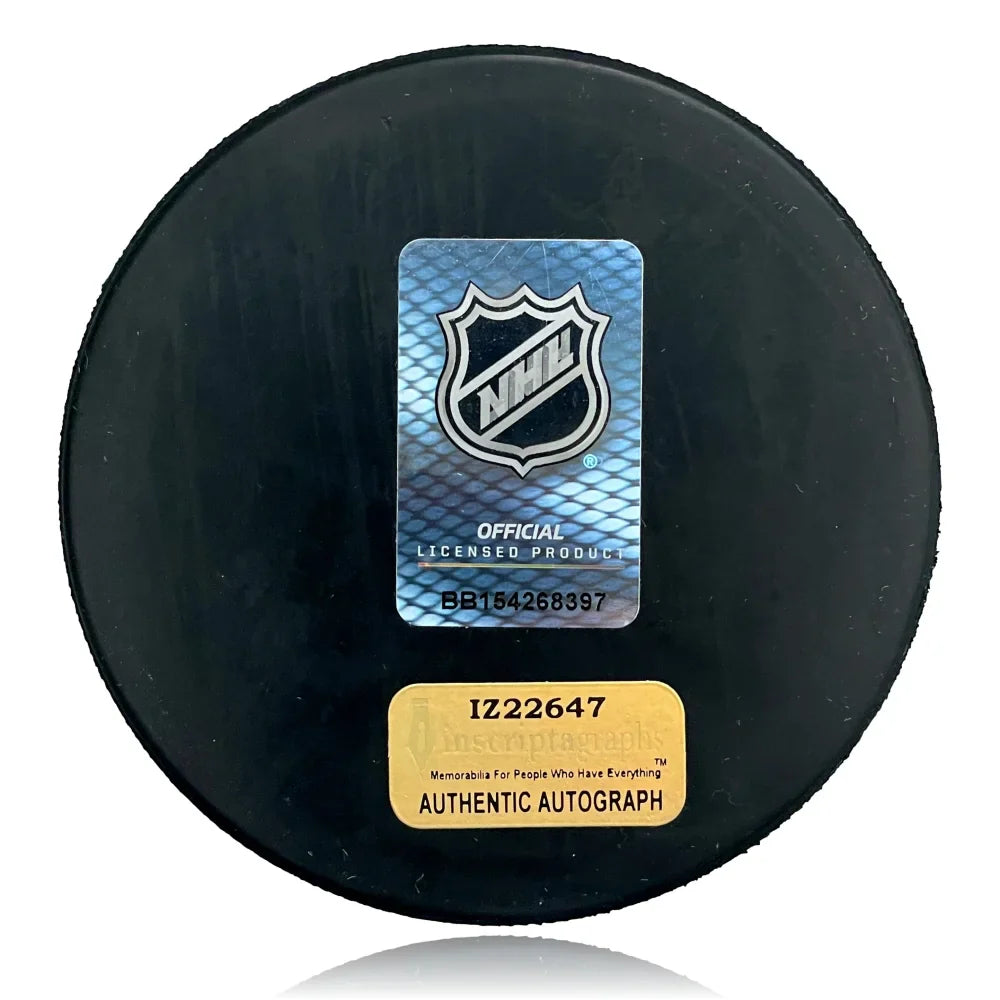 Vegas Golden Knights Shea Theodore Autographed Stanley Cup Champions Hockey Puck
