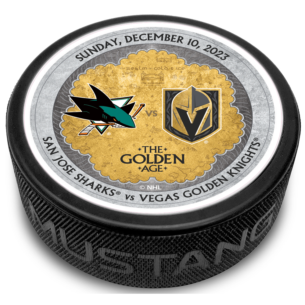 SJS vs. VGK Gameday Puck 12/10/2023 - BLACK / Each - Puck