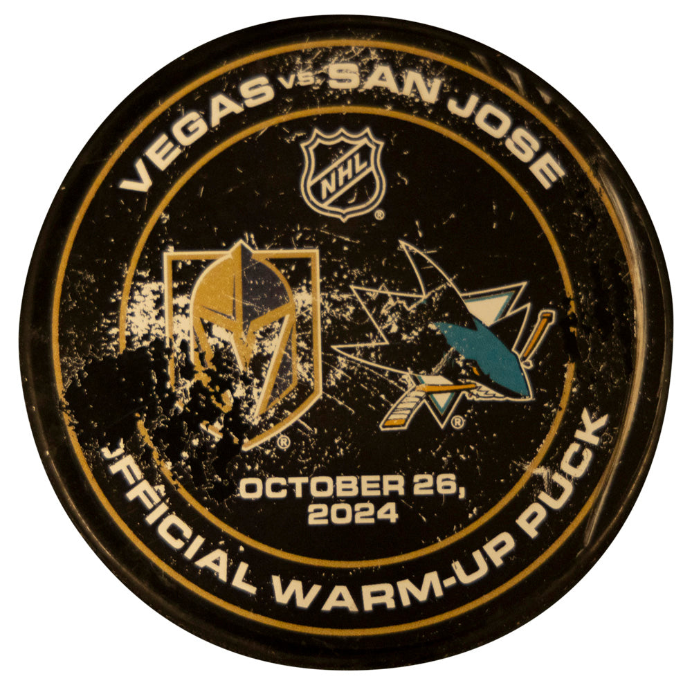 SJS vs VGK Warm-up Puck - 10/26/2024 - Puck