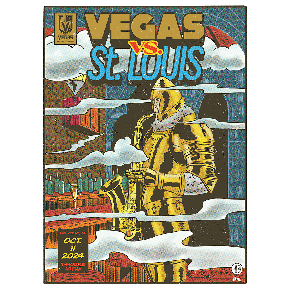 STL vs. VGK Game Knight Poster - 10/11/2024 - Décor