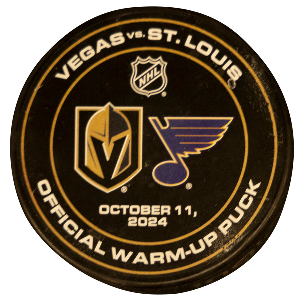 STL vs VGK Warm-up Puck - 10/11/2024 - Puck