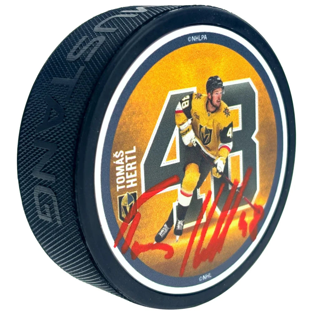 Vegas Golden Knights Tomas Hertl Autographed Hockey Puck