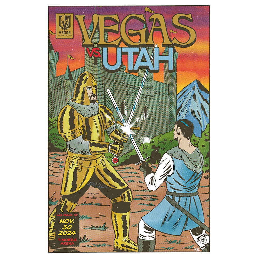 UTA vs. VGK Game Knight Poster - 11/30/2024 - Décor