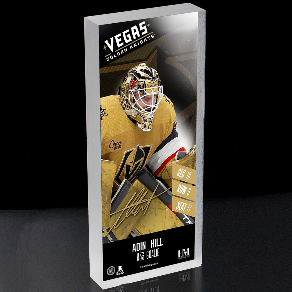 Vegas Golden Knight Adin Hill Ticket Block - Collectible