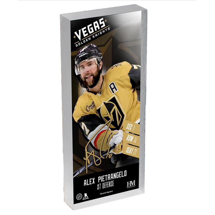 Vegas Golden Knight Alex Pietrangelo Ticket Block