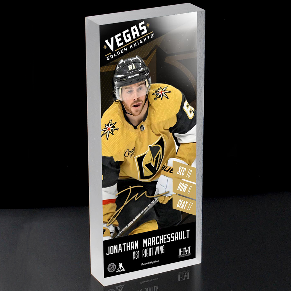 Vegas Golden Knight Jonathan Marchessault Ticket Block