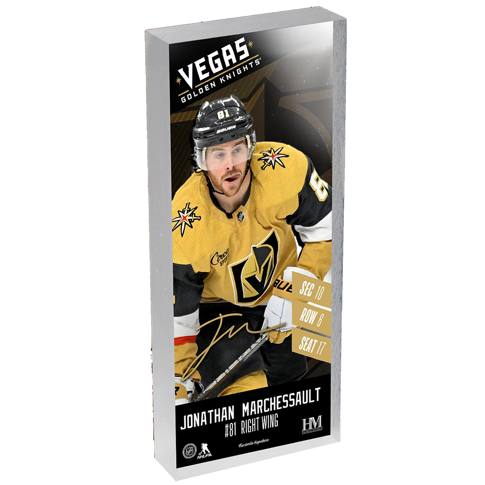 Vegas Golden Knight Jonathan Marchessault Ticket Block