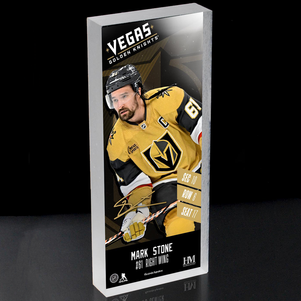 Vegas Golden Knight Mark Stone Ticket Block - Collectible