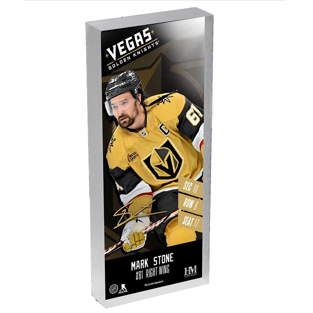 Vegas Golden Knight Mark Stone Ticket Block - Collectible