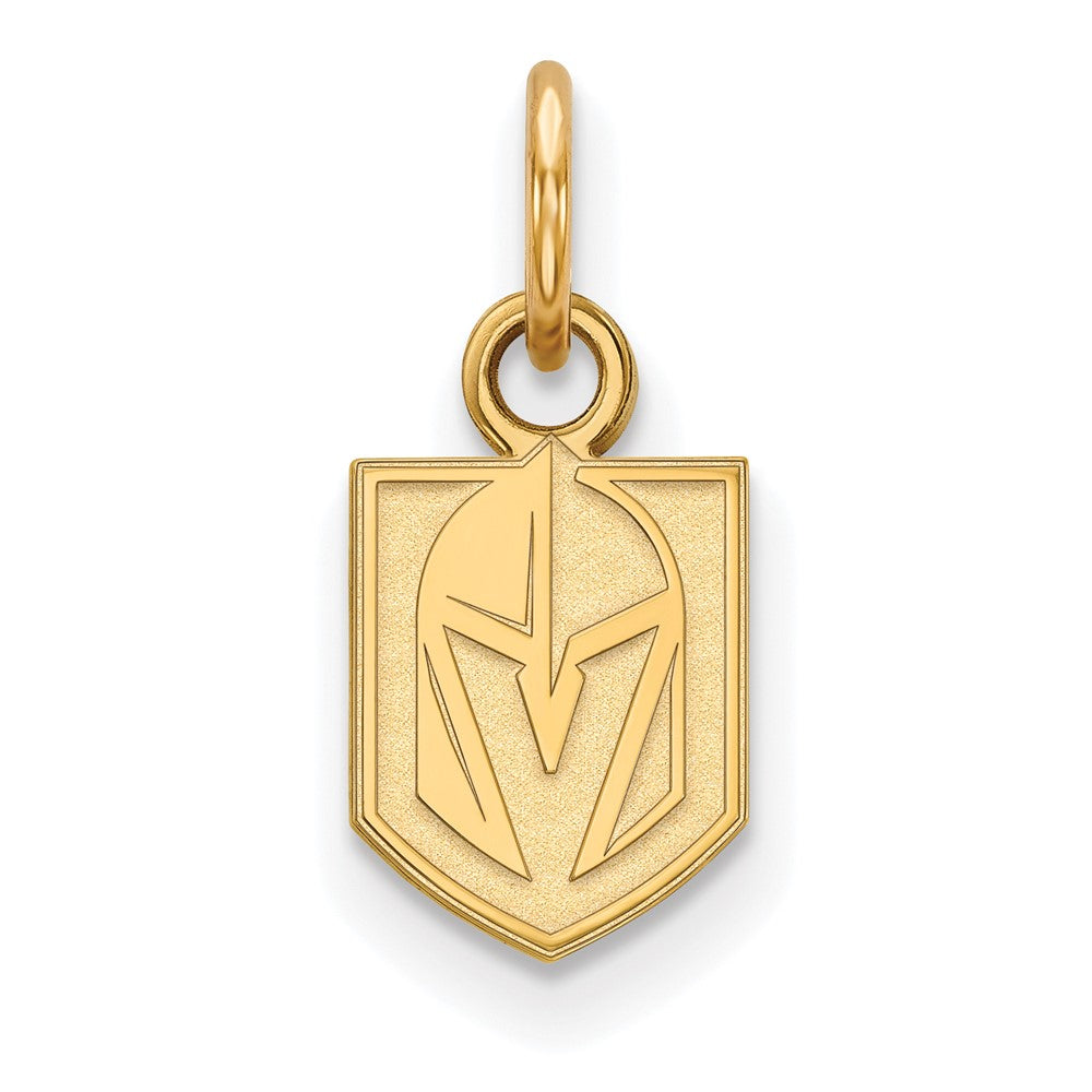 Gold pendant charm showcasing the Vegas Golden Knights logo in yellow gold plating