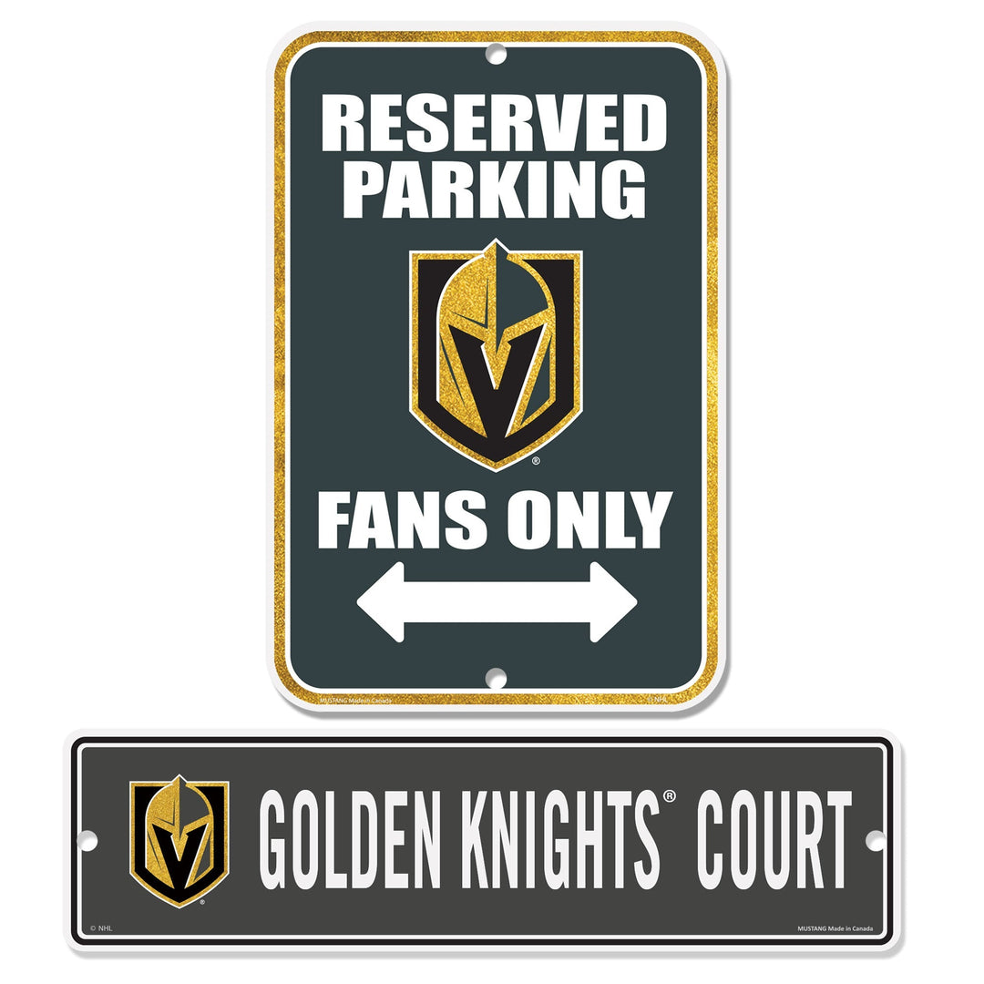 Vegas Golden Knights 2-Pack Parking & Street Sign Set