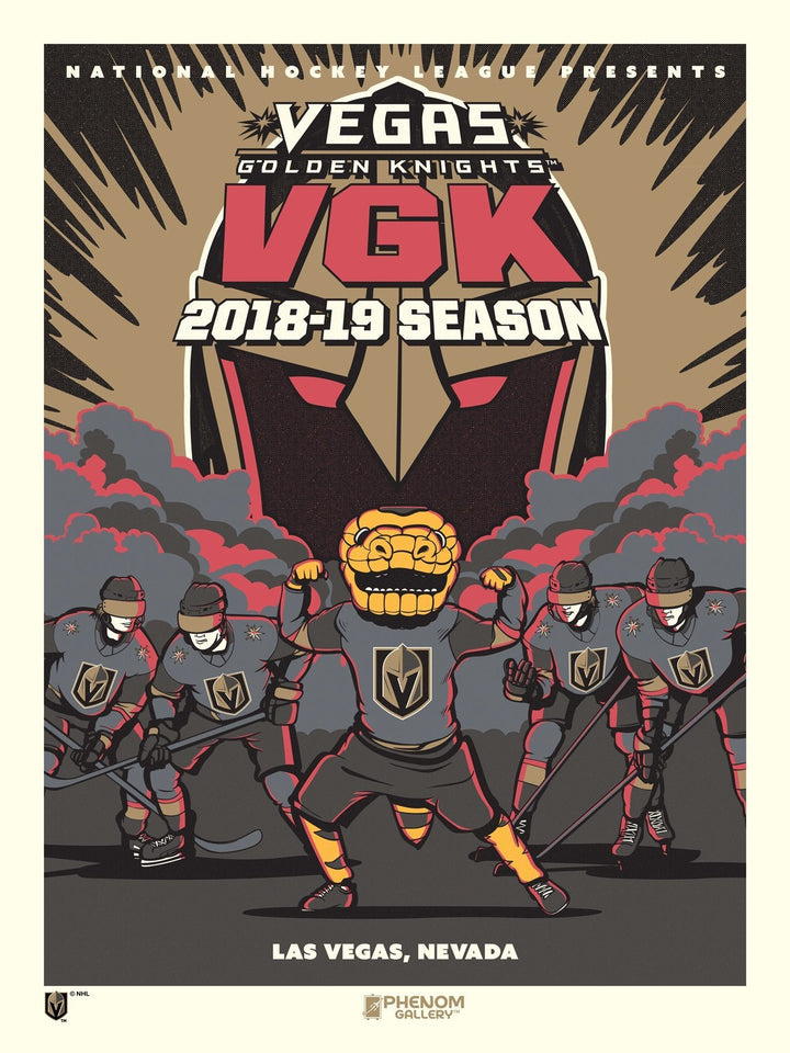 Vegas Golden Knights 2018-2019 Season Serigraph - Print