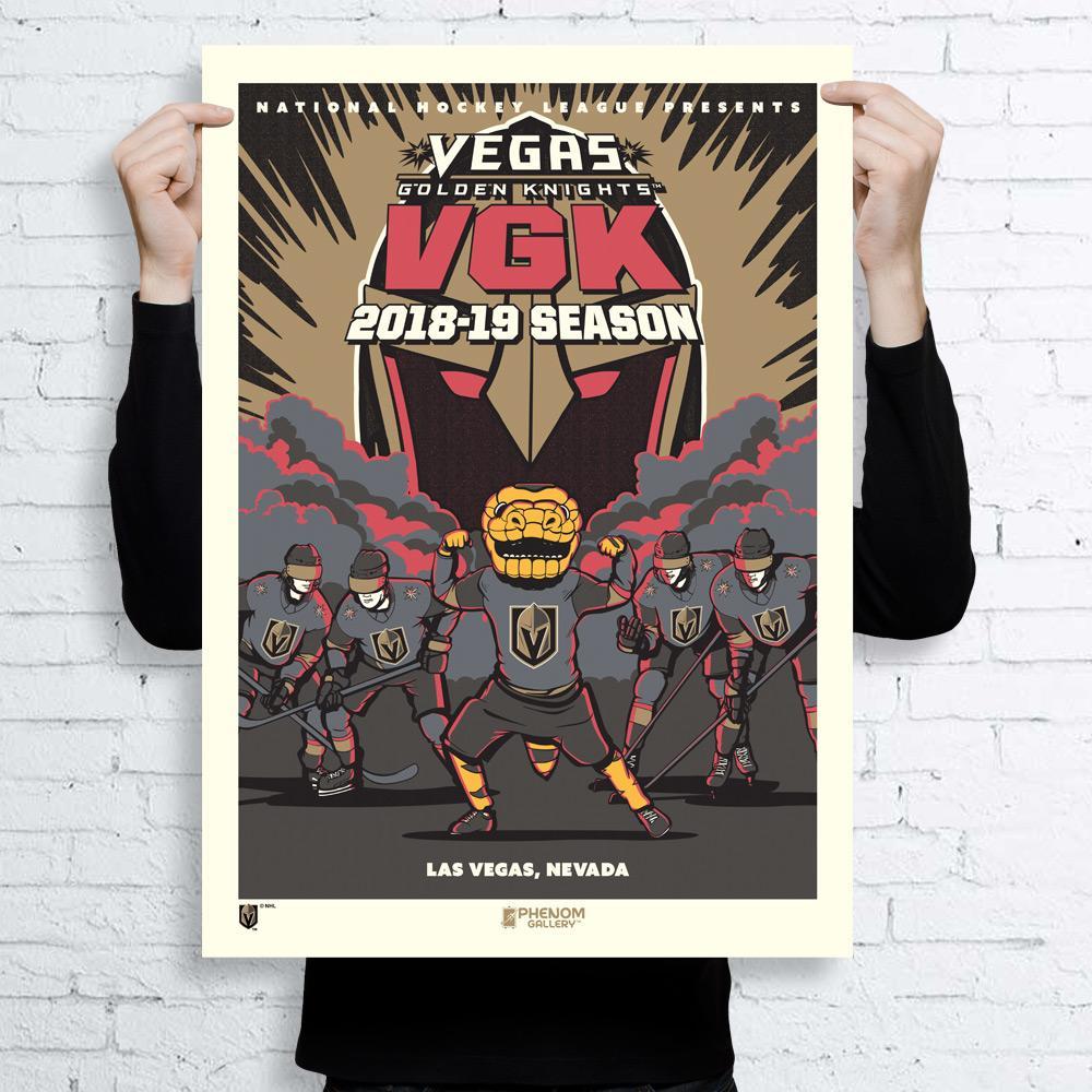 Vegas Golden Knights 2018-2019 Season Serigraph - Print