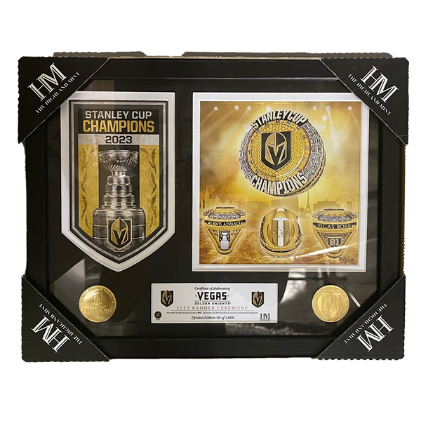 Vegas Golden Knights 2023 Stanley Cup Champions Banner Raising