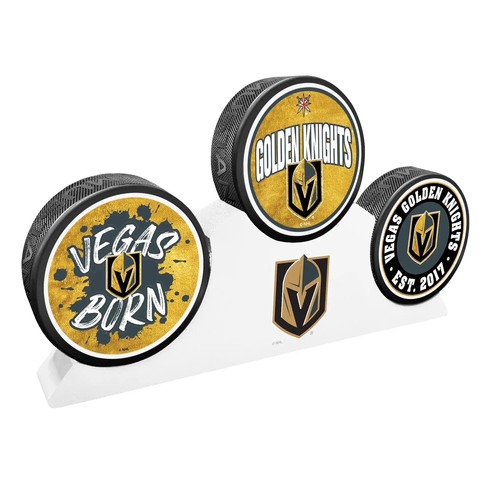 Vegas Golden Knights 3-Puck Podium Set - Puck