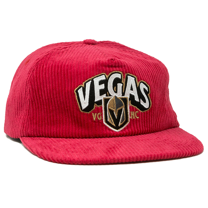 Vegas Golden Knights 603 Primary Corduroy Snapback - RED